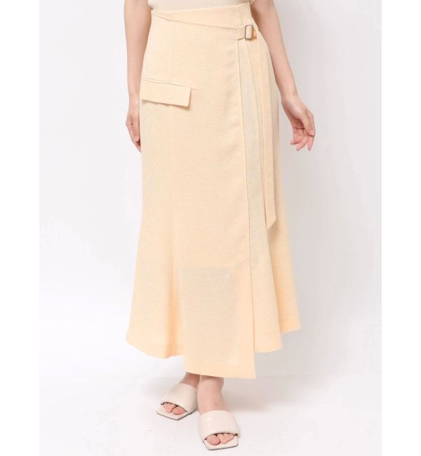 LAGUNAMOON「【新色追加】ツイードウエストアシメナローフレアスカート」|スカート|