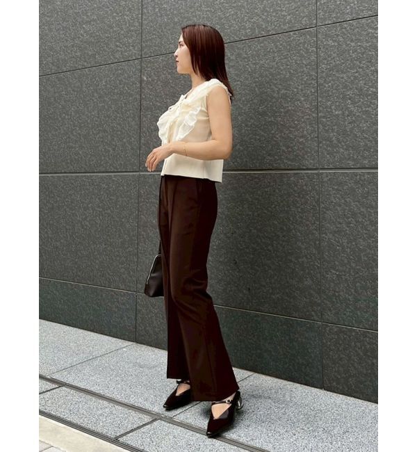 LAGUNAMOON「メッシュフリルノースリニットプルオーバー」|ニット・セーター|