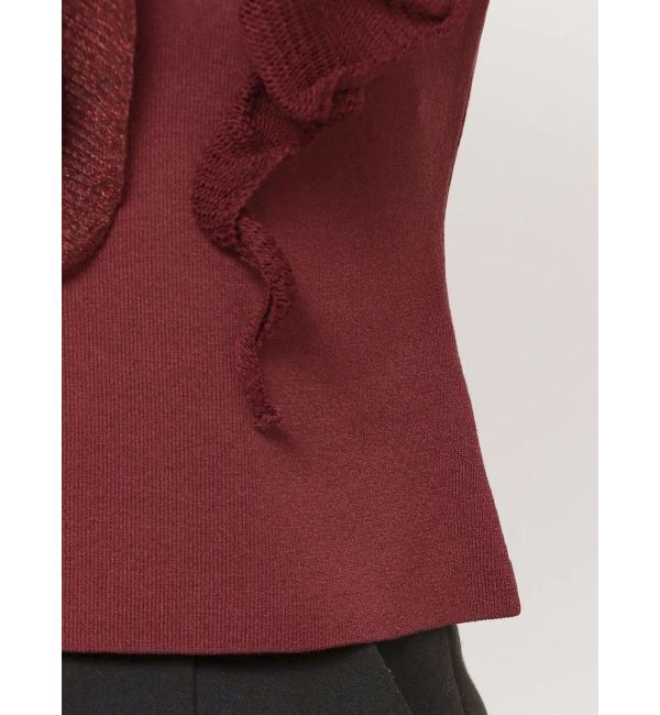 LAGUNAMOON「メッシュフリルノースリニットプルオーバー」|ニット・セーター|