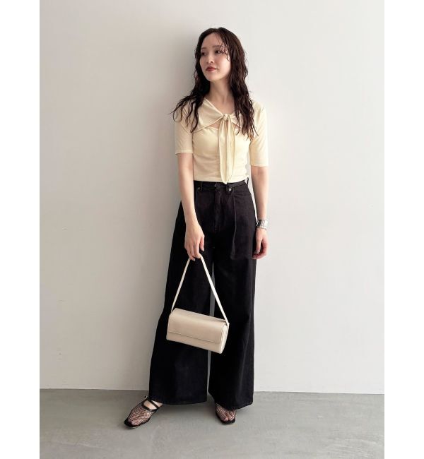 LAGUNAMOON「2WAYリボンシアーカットプルオーバー」|Tシャツ・カットソー|