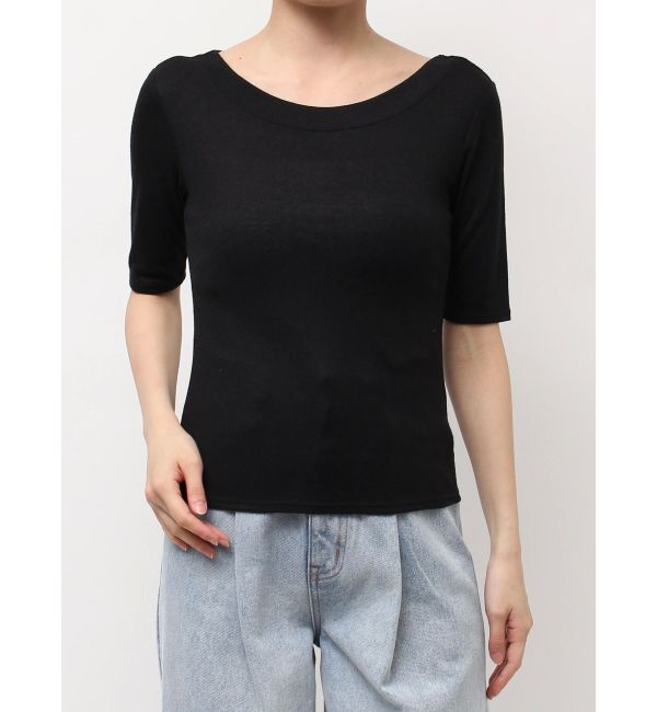 LAGUNAMOON「2WAYリボンシアーカットプルオーバー」|Tシャツ・カットソー|ブラック