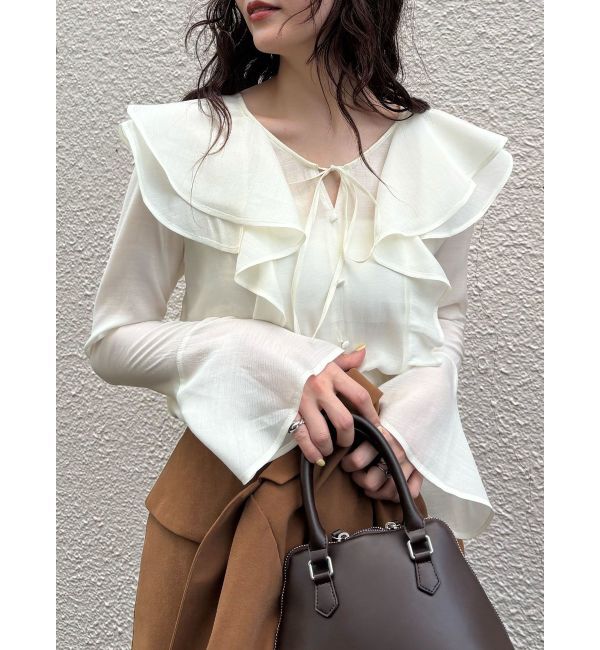 LAGUNAMOON「ラッフルシアーブラウス」|シャツ・ブラウス|