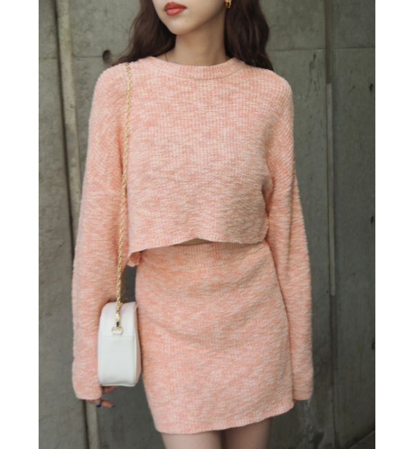 EVRIS「メランジニットセットアップ」|ワンピース|