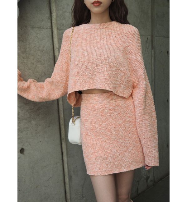 EVRIS「メランジニットセットアップ」|ワンピース|