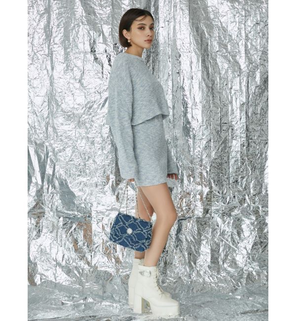 EVRIS「メランジニットセットアップ」|ワンピース|