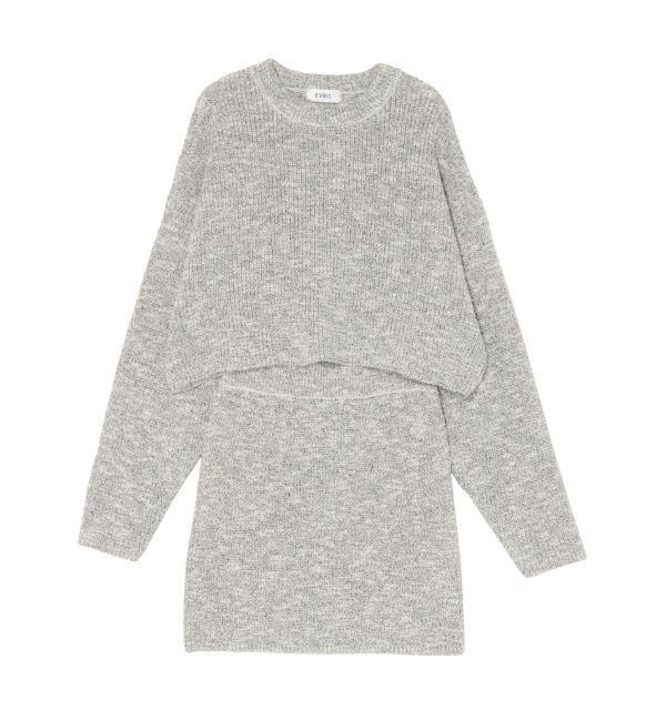 EVRIS「メランジニットセットアップ」|ワンピース|
