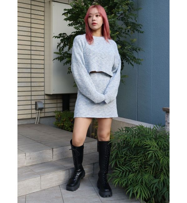 EVRIS「メランジニットセットアップ」|ワンピース|