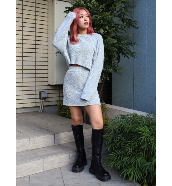 EVRIS「メランジニットセットアップ」|ワンピース|