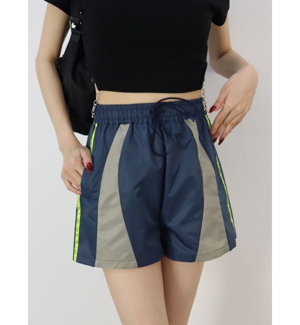 EVRIS「サイドライントラックショートパンツ」|その他|ネイビー