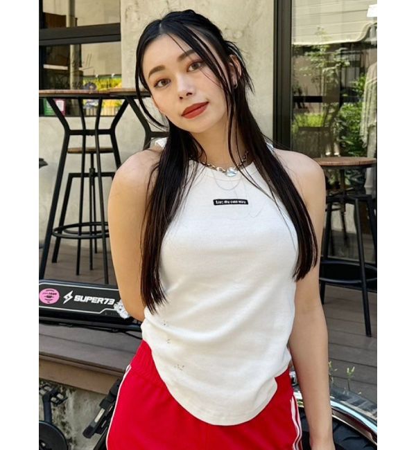 EVRIS「クラッシュデザイン刺繍タンクトップ」|タンクトップ|