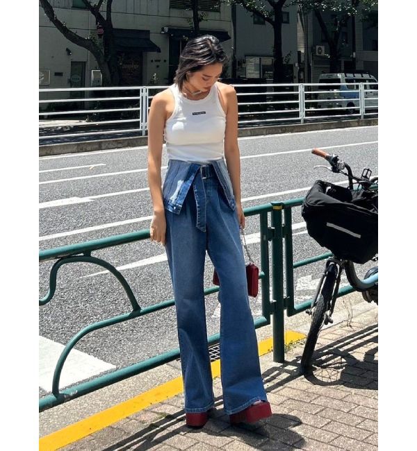 EVRIS「クラッシュデザイン刺繍タンクトップ」|タンクトップ|