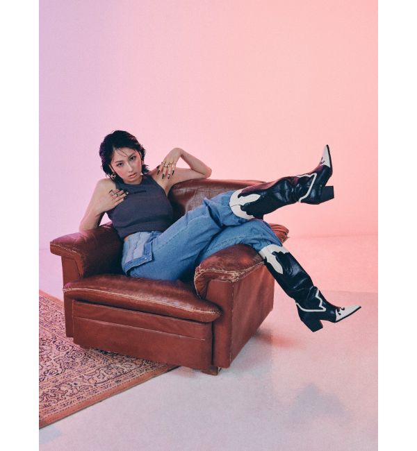 EVRIS「クラッシュデザイン刺繍タンクトップ」|タンクトップ|