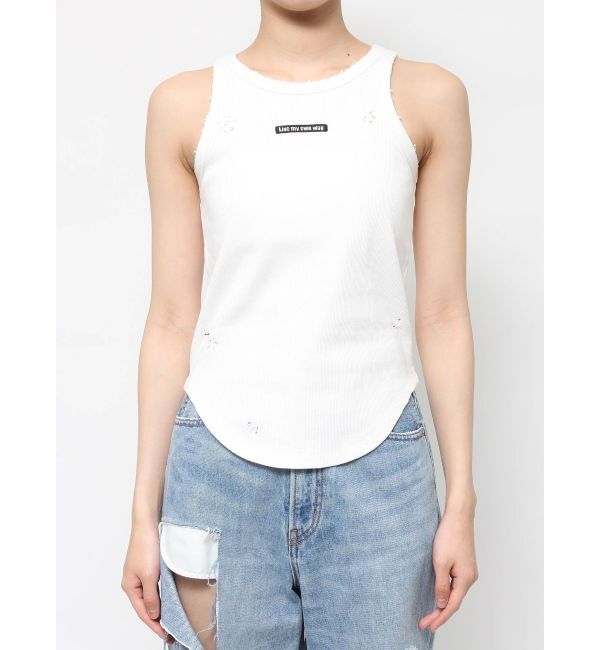 EVRIS「クラッシュデザイン刺繍タンクトップ」|タンクトップ|