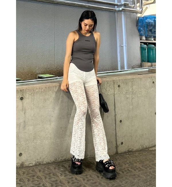 EVRIS「クラッシュデザイン刺繍タンクトップ」|タンクトップ|