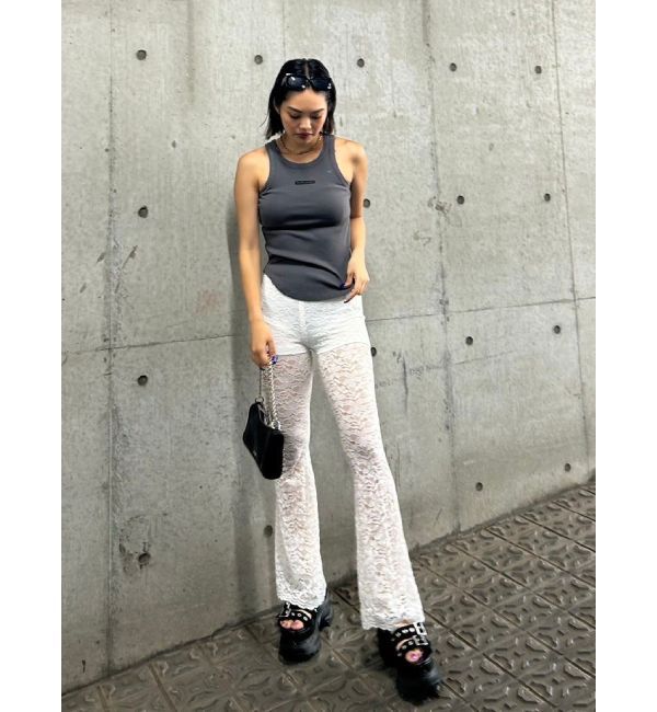 EVRIS「クラッシュデザイン刺繍タンクトップ」|タンクトップ|