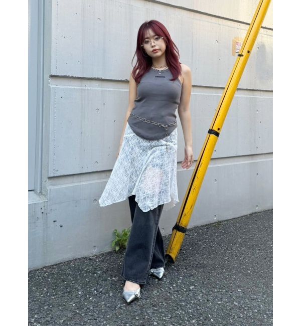 EVRIS「クラッシュデザイン刺繍タンクトップ」|タンクトップ|