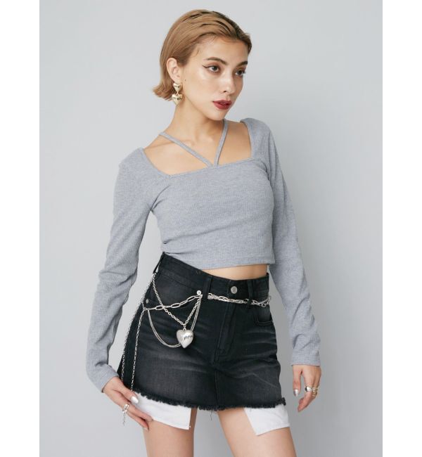 EVRIS「ポケットデニムミニスカート」|スカート|