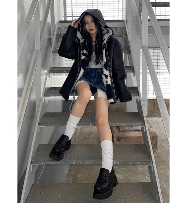 EVRIS「ポケットデニムミニスカート」|スカート|