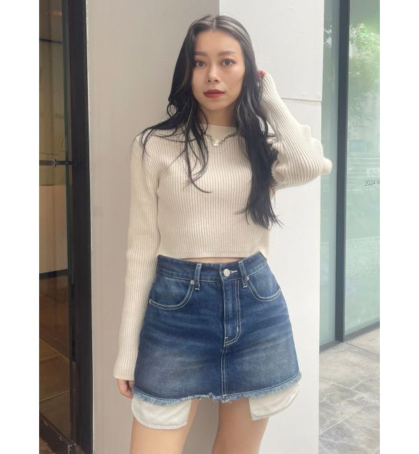 EVRIS「ポケットデニムミニスカート」|スカート|