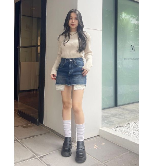 EVRIS「ポケットデニムミニスカート」|スカート|