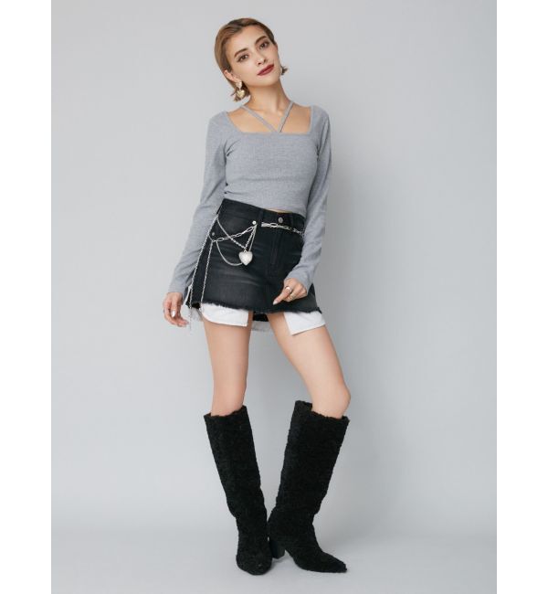 EVRIS「ポケットデニムミニスカート」|スカート|