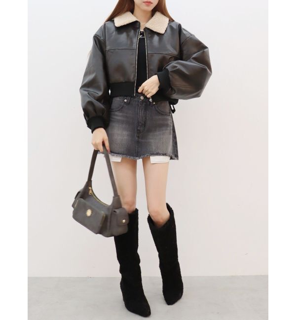 EVRIS「ポケットデニムミニスカート」|スカート|