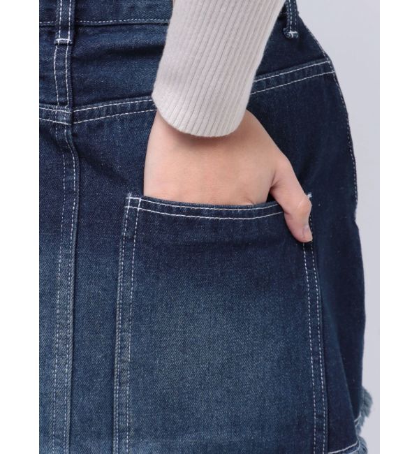 EVRIS「ポケットデニムミニスカート」|スカート|