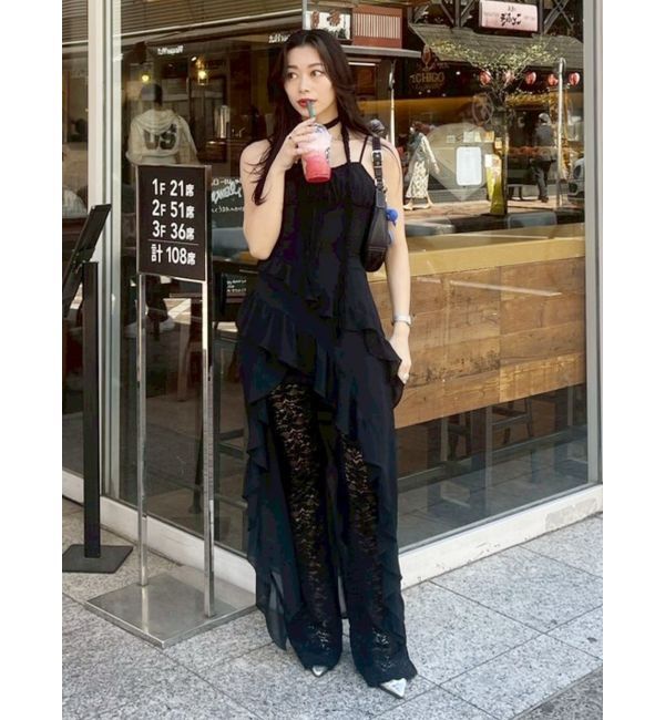 EVRIS「ギャザーアシンメトリーロングワンピース」|ワンピース|