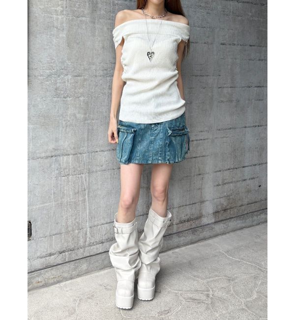 EVRIS「ヴィンテージライクカーゴミニスカート」|スカート|