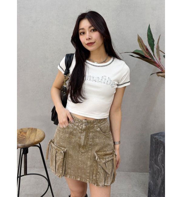 EVRIS「ヴィンテージライクカーゴミニスカート」|スカート|