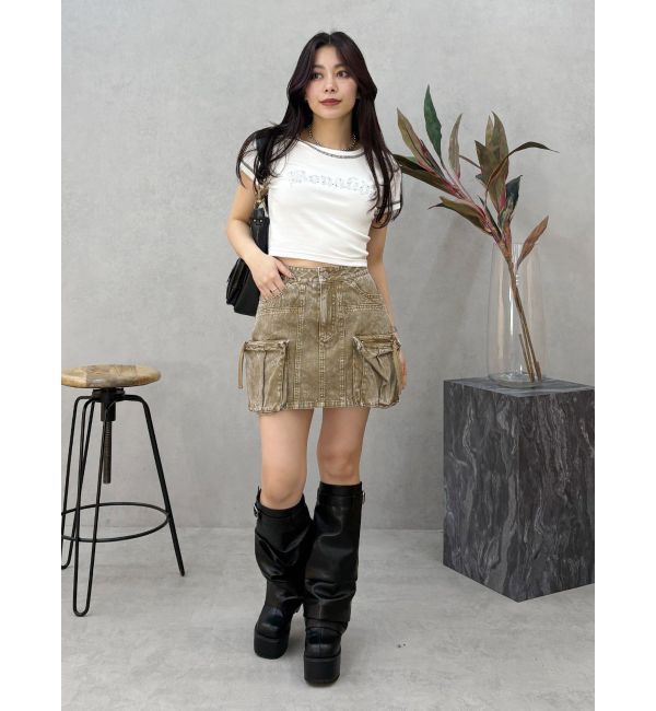 EVRIS「ヴィンテージライクカーゴミニスカート」|スカート|