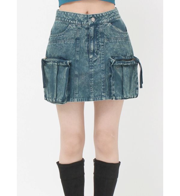 EVRIS「ヴィンテージライクカーゴミニスカート」|スカート|