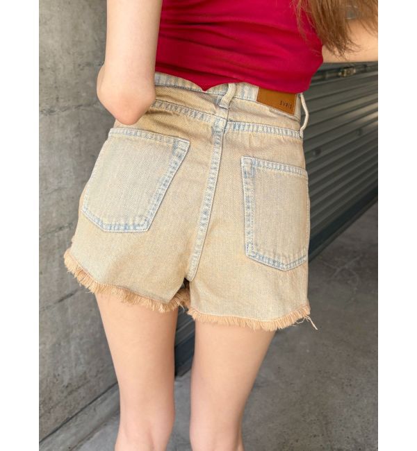 EVRIS「ハイダメージデニムショートパンツ」|デニム|