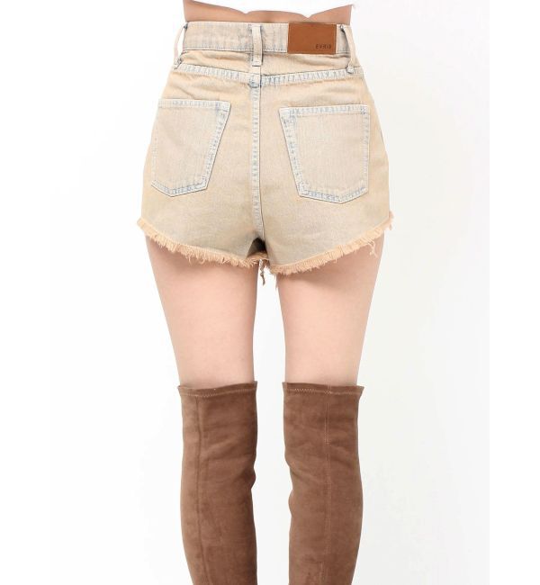 EVRIS「ハイダメージデニムショートパンツ」|デニム|