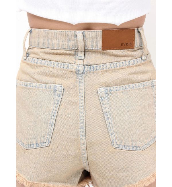 EVRIS「ハイダメージデニムショートパンツ」|デニム|