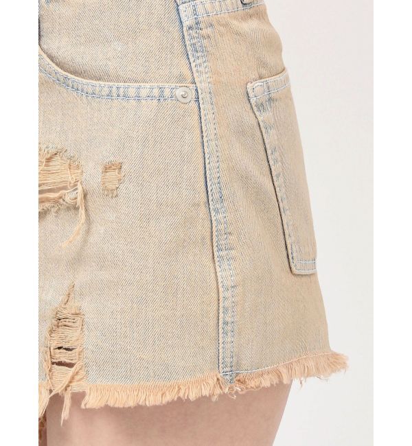 EVRIS「ハイダメージデニムショートパンツ」|デニム|