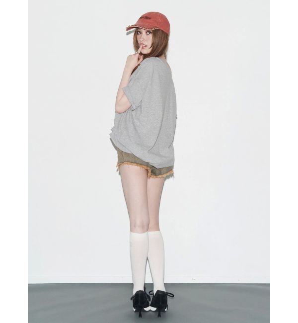 EVRIS「ハイダメージデニムショートパンツ」|デニム|