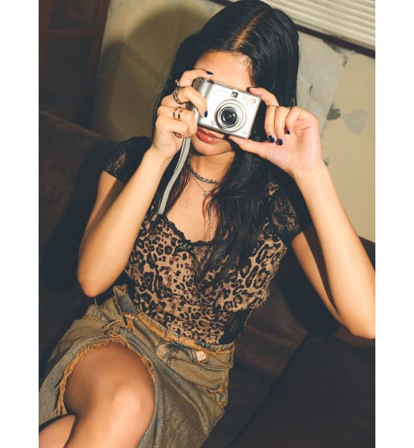 EVRIS「レースドッキングクロップドトップス」|Tシャツ・カットソー|