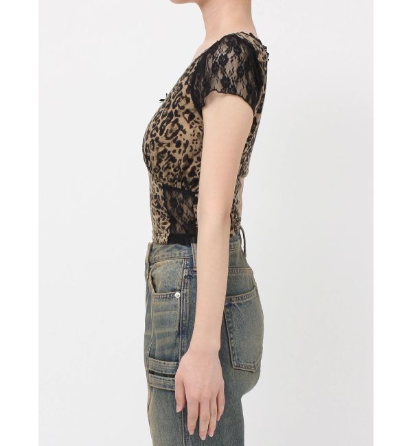 EVRIS「レースドッキングクロップドトップス」|Tシャツ・カットソー|