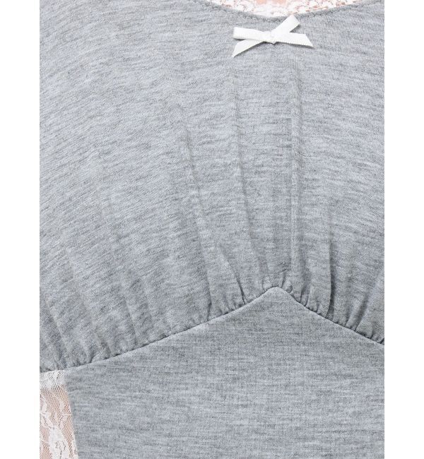 EVRIS「レースドッキングクロップドトップス」|Tシャツ・カットソー|