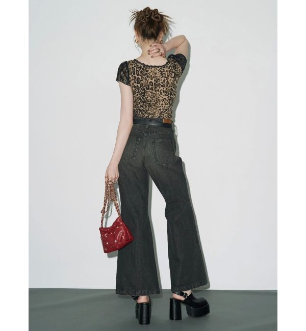 EVRIS「レースドッキングクロップドトップス」|Tシャツ・カットソー|