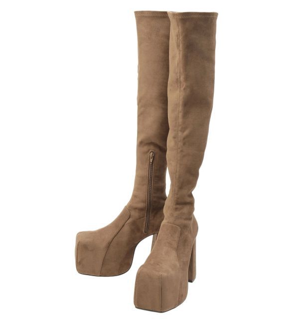 EVRIS「プラットフォームニーハイブーツ」|ロングブーツ|