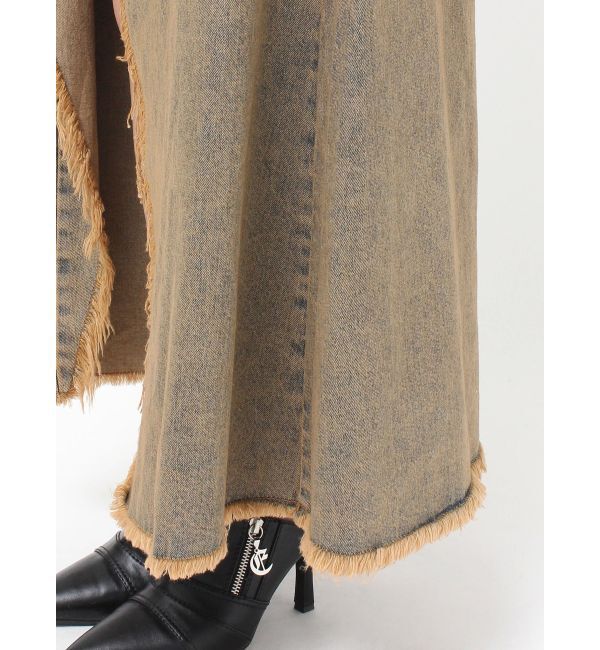 EVRIS「フリンジスリットロングデニムスカート」|スカート|