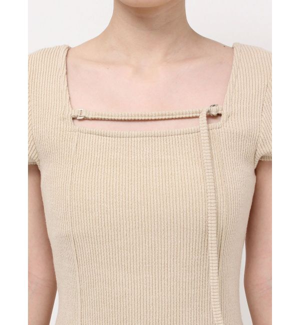 EVRIS「カットタイトハーフスリーブミニワンピース」|ワンピース|