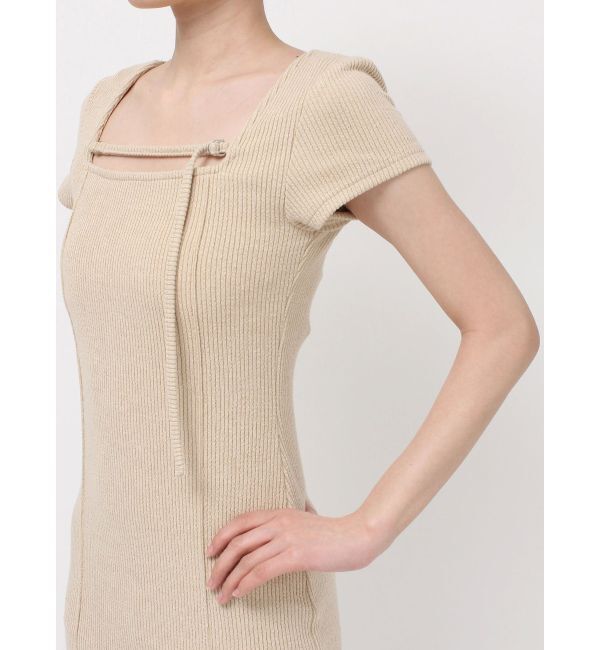 EVRIS「カットタイトハーフスリーブミニワンピース」|ワンピース|