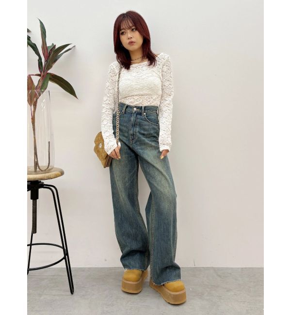 EVRIS「バックオープンレーストップス」|Tシャツ・カットソー|