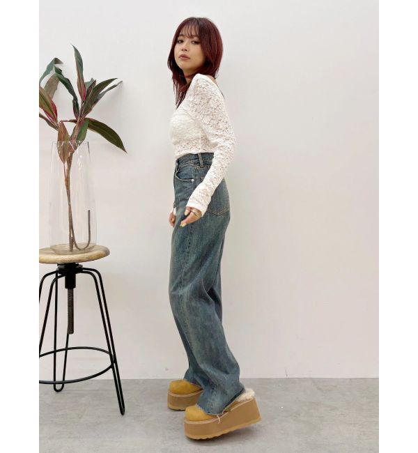 EVRIS「バックオープンレーストップス」|Tシャツ・カットソー|