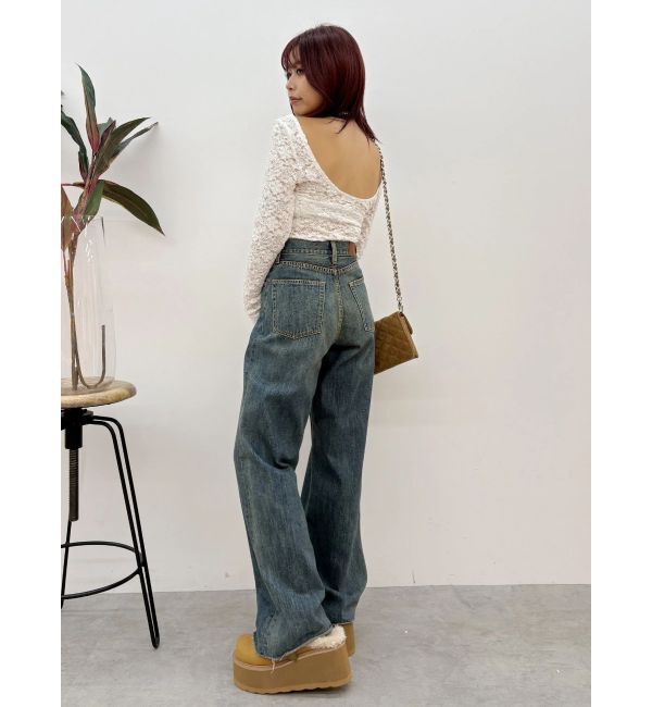 EVRIS「バックオープンレーストップス」|Tシャツ・カットソー|