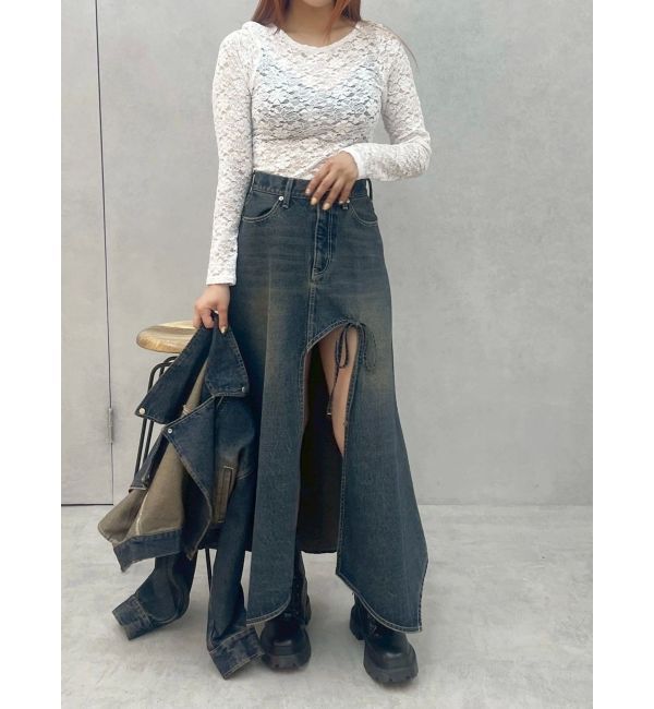 EVRIS「バックオープンレーストップス」|Tシャツ・カットソー|