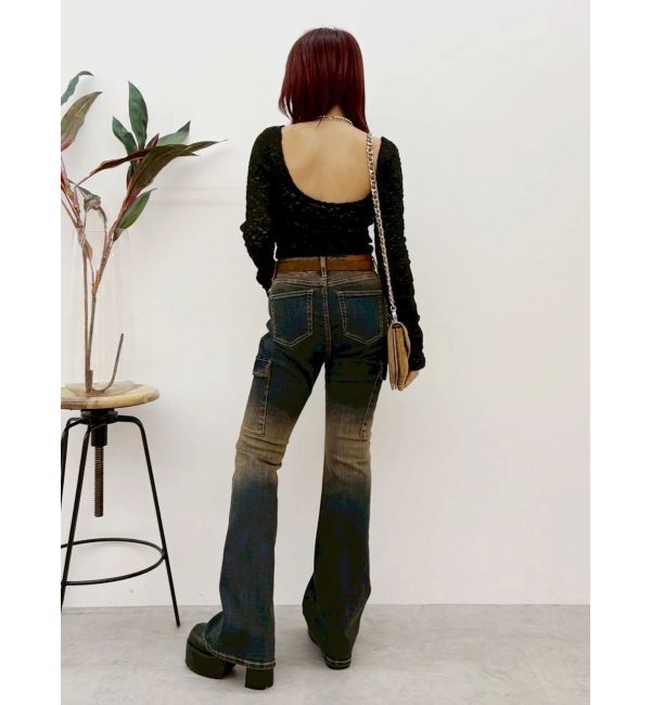 EVRIS「バックオープンレーストップス」|Tシャツ・カットソー|